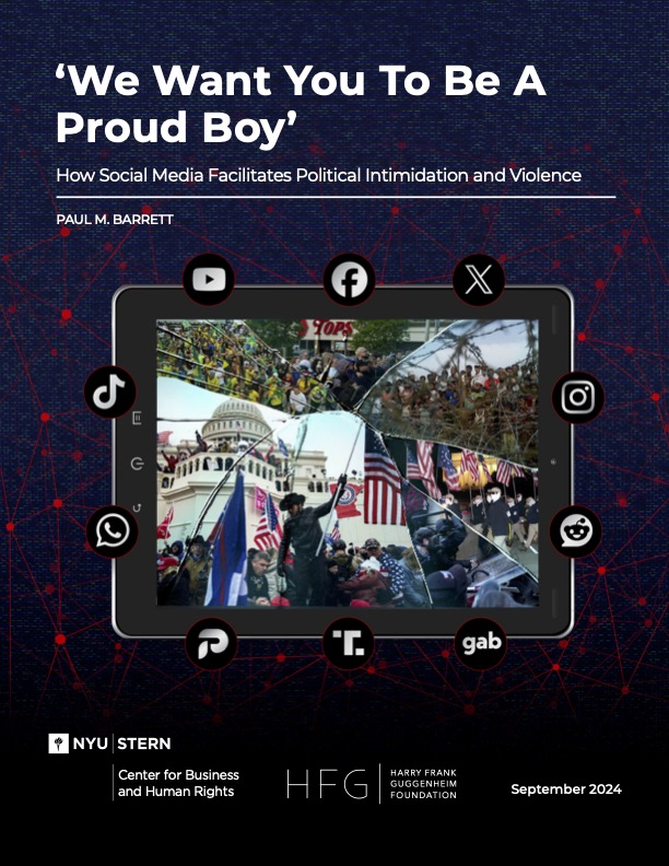 cover of social media and violence report